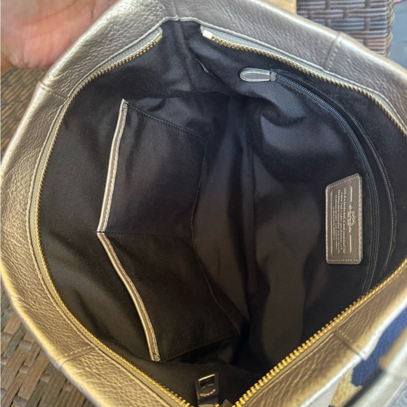 Coach hobo Crossbody bag metallic silver NWOT - Picture 6 of 17